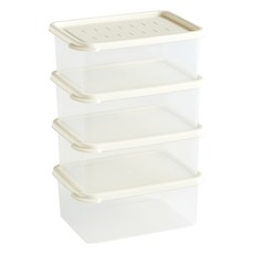 EASY&FREE 堆疊冰箱收納盒 1.9L, 1入, 4個