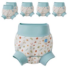 Happy Nappy全新3D游泳尿布褲 森林小橡果圖案 12-24個月寶寶適用, XL, 6件