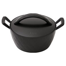 LocknLock 樂扣樂扣 電磁爐 IH Salon 雙耳鍋 GTH3244IH, 黑色, 1個, 24cm