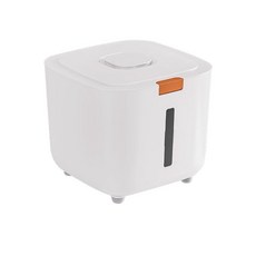 附量米杯 + 矽藻土乾燥條 4個 大尺寸 (27.2 x 27.2 x 25.5cm) 白色 防潮儲糧桶 寵物用品, 1組