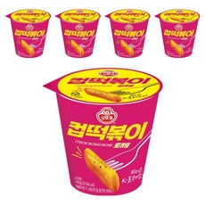 오뚜기 컵떡볶이 로제, 140g, 5개