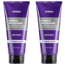 KUNDAL 昆黛爾 蜂蜜澳洲堅果保濕護髮乳 依蘭依蘭香, 200ml, 2條