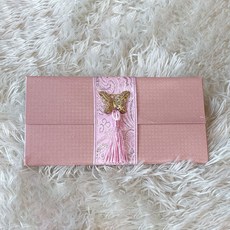 高級流蘇 S3 零用錢信封, 粉紅蝴蝶, 5個