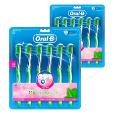 오랄비 고탄력 초미세모 그린티 칫솔, 6개입, 2개