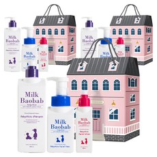 밀크바오밥 베이비 & 키즈 선물세트 샴푸 + 페이셜 폼 + 페이셜 로션, 3세트