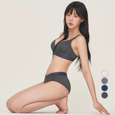 꼰에야 여성용 노와이어 스무스 터치 브라 세트