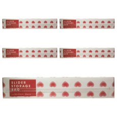 SHIMOYAMA 愛心滑扣夾鏈密封PE保鮮袋 收納袋, 大, 20入, 5盒