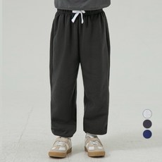 LollyTree 兒童基本款刷毛束口鬆緊長褲