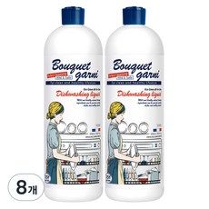 부케가르니 에코 그린 액체 식기세척기 세제, 1L, 8개