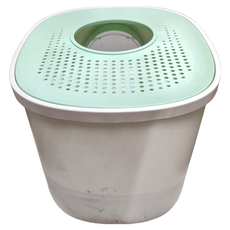 iCat 寵喵樂 銀河超大空間單層貓砂盆, 霧霾藍, 抽屜雙門全罩落砂盆, 45 x 52 x 40cm, 1個