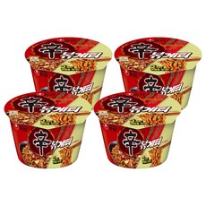농심 신볶게티 큰사발면 107g, 4개