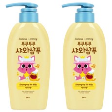 베비언스 핑크퐁 유아용 샤와샴푸 자몽릴리향, 380ml, 2개