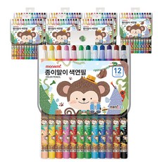 monAmi Monijoo 紙捲彩色鉛筆 南, 12色, 8個