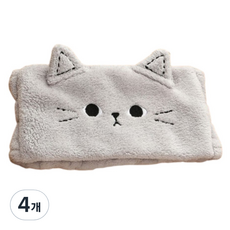 엠케이존 와이드 고양이 세안 헤어밴드, 그레이, 4개