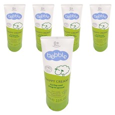 Bebble 貝朵 親膚屁屁膏, 75ml, 氧化鋅搭配親膚性高的蓖麻籽油與大豆油, 不含酒精和人工色素, 5條