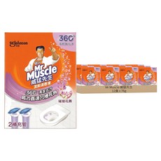 Mr Muscle 威猛先生 潔廁清香凍補充管 璀璨花舞 2入, 76g, 12盒