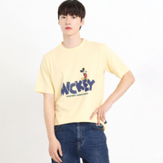 홀하우스 남녀공용 스몰 미키 통기성 반팔 티셔츠 HM2TSU102