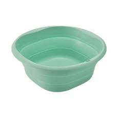 日本SP SAUCE 攜帶式可吊掛折疊臉盆 小型 帶有掛孔 多種顏色, 粉綠色, 1個