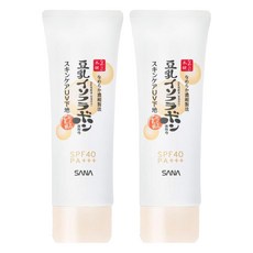 SANA 莎娜 豆乳美肌緊緻潤澤妝前乳, SPF43 PA+++, UV乳液, 美容液80%, 礦物油和香料不添加, 無色, 2條