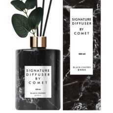 comet Signature系列 擴香瓶 附擴香棒10支 + 裝飾葉, Black Cherry, 500ml, 1組