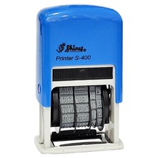 Shiny 잉크없는 날짜 자동 스탬프 일부인 S-400 케이스 랜덤발송, 무지, 1개