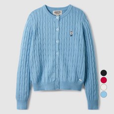 WHO.A.U 女款 Steve 絞花純棉開襟衫 WHCKE1101F