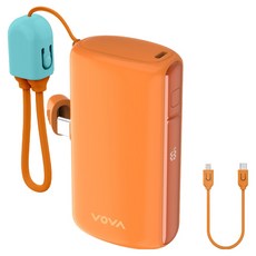 보바 그립 미니 도킹형 고속충전 보조배터리 10000mAh 8핀 / C타입, VA-116, 오렌지 VA-116, 오렌지