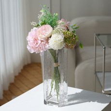 Haru Gonggan 人造花 粉彩混合迷你花束, 粉紅色