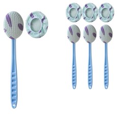 Jungsang I& 握柄沐浴身體刷 自助搓澡棒 2入 + 補充包 4入組, 2套, 藍色