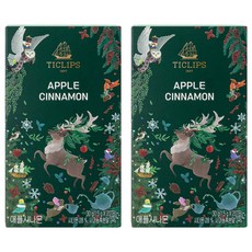 SSANGGYE Ticlips蘋果肉桂茶, 1.5g, 20包, 2盒