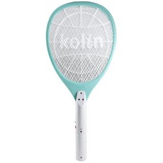 Kolin 歌林 三層網充電式電蚊拍 18650電池適用, 藍綠色 + 白色