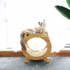 딩동펫 솔리드 원목 스크래쳐하우스, 고양이, 1개