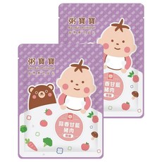 粥寶寶 無毒農 蒜香甘藍豬肉燉飯, 150g, 2包