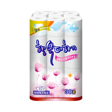 soomok 三層壓紋捲筒衛生紙 30m, 30捲, 1袋