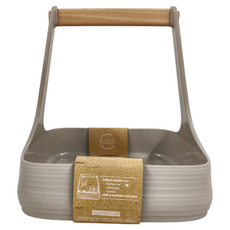 guzzini 提拉環保材質手提收納籃 餐具收納籃 - 義大利製, 灰褐色, 1個