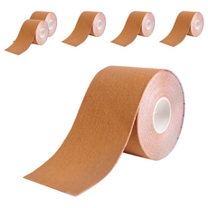 JIN BU 勁步 Flowers 花芊 肌肉運動膠帶 肌內效貼布 膚色 高彈性透氣材質 運動防護首選, 6捲, 1入