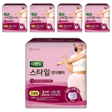 디펜드 여성용 스타일 팬티 언더웨어 라이트핏 초슬림 성인기저귀, 대형, 9개입, 5개