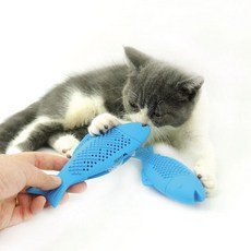 RESPET 貓咪自助牙刷 Nyunchika 鯽魚, 粉紅色, 1個