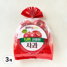 곰곰 5번 선별한 맛있는 사과, 3개, 1.5kg(7~10입)
