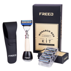 FREED 五刀式刮鬍刀 尊爵四件組禮盒 象牙白 樹脂, 4個, 1組