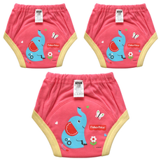 피셔프라이스 4중 방수 배변훈련팬티, 핑크, 3개