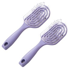 신디 두피 마사지 헤어 브러쉬, 퍼플, 2개