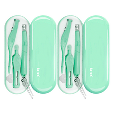 brisa LED掏耳棒 3種組+收納盒 綠色, 2組