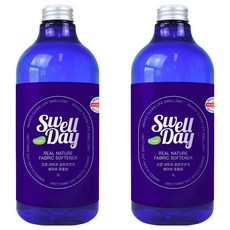 SwellDay 真正的自然織物柔軟精嬰兒香水香味, 1L, 2個