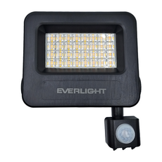 EVERLIGHT 億光 星宇30W LED紅外線感應投光燈 IP65防水 100-240VAC, 黃光, 1個