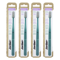 Jordan Green Clean 超軟牙刷 隨機出貨, 4個, 1入