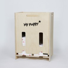 씬바이 UV코팅 자작나무 배변패드 수납정리함 더블, 1개