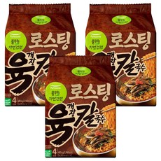 풀무원자연건면 로스팅 육개장 칼국수, 483.6g, 3개