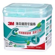 3M 細滑牙線棒 薄荷木醣醇 ECO新版, 156支, 1盒