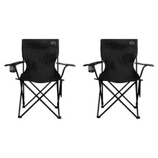 버팔로 시크 캠프 체어, 블랙, 2개